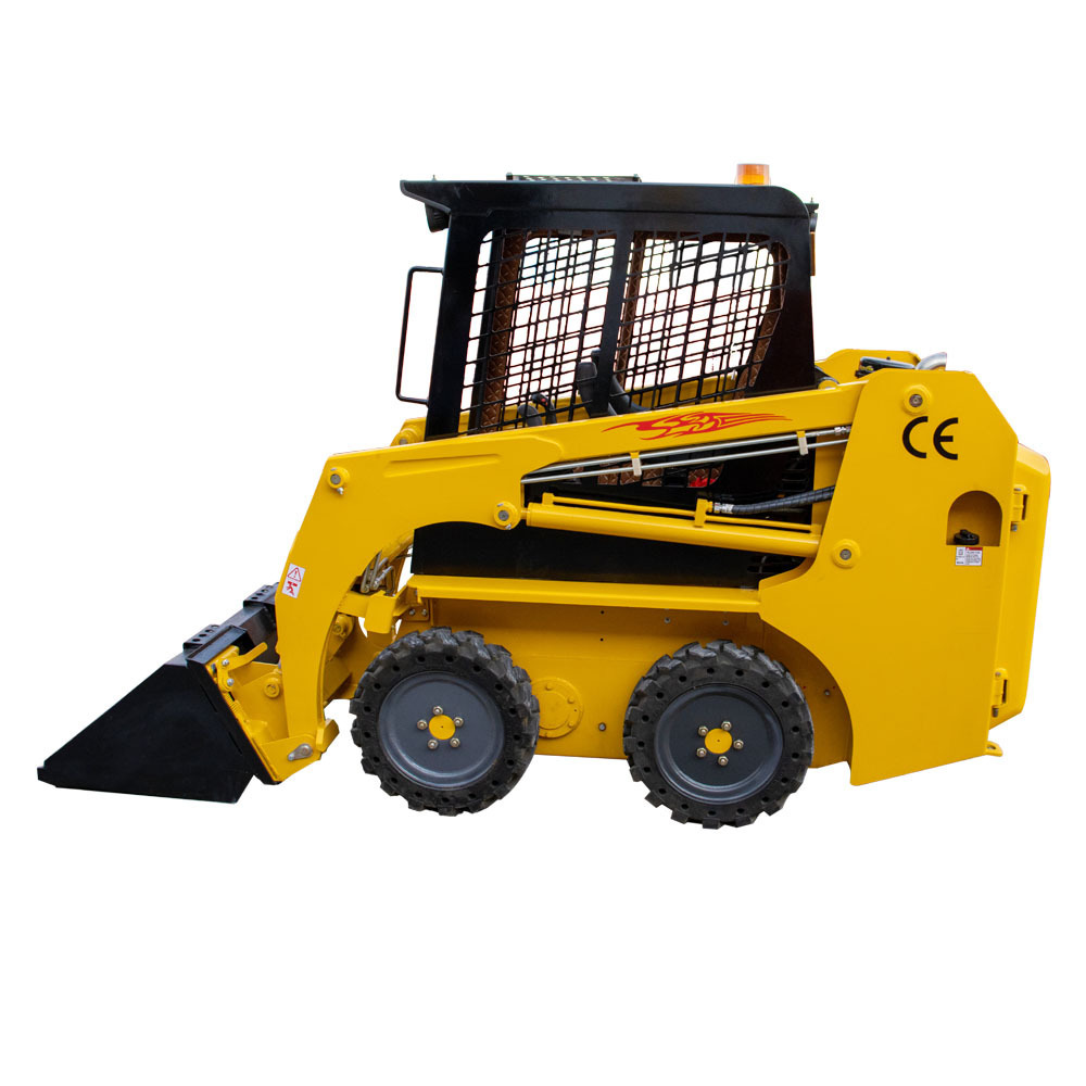 Hightop wheel tracked skid steer loader mini 500kg 700kg 850kg 950kg Skid Steer Loaders with Bucket mixer attachment