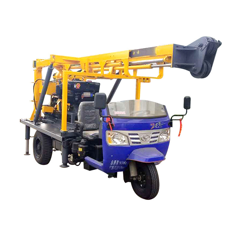 Rock and Soil  Drilling Rig 200m hydraulic drilling rig Water new tricycle drilling machine for sale