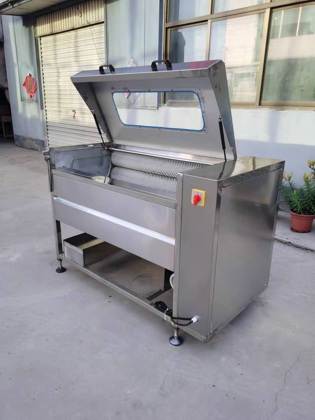 Factory potato washing peeling machine potato washer peeler cleaning machine with low price