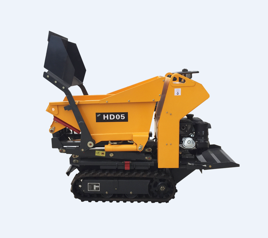 Gasoline power mini truck dumper with Self loading Shovel crawler dump truck for easy operation