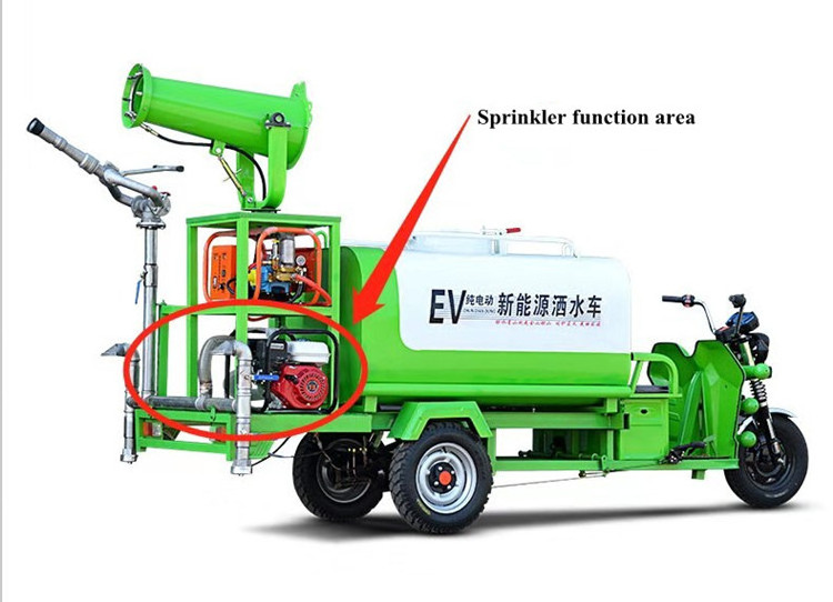 SUS304 Tank environmental watering cart motor tricycle water spray truck tricycle tractor water tanker