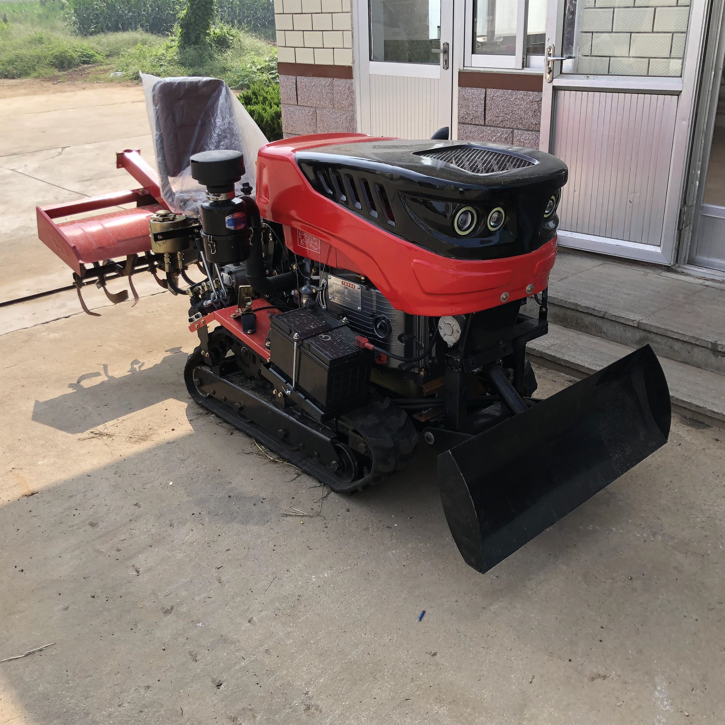 Agriculture machinery equipment Farm cultivator rotary tiller mini crawler tractor