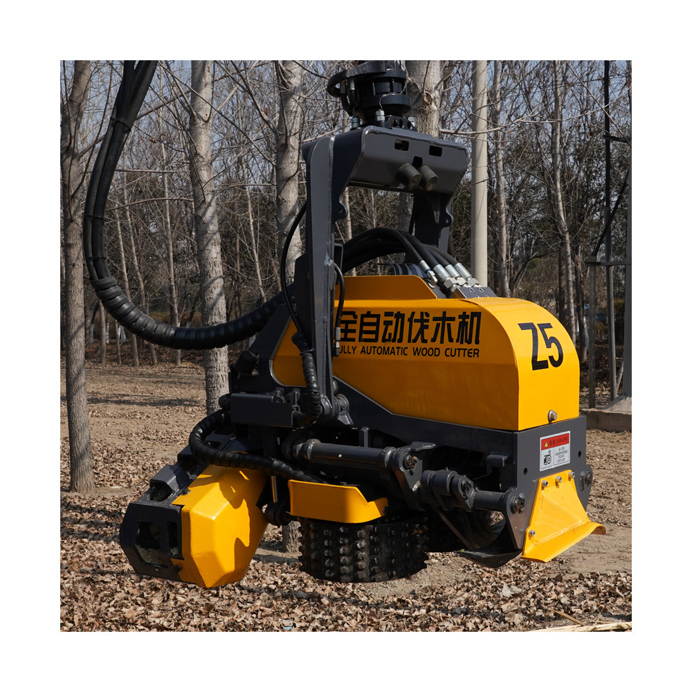 Ray Rotating Tree Shear Harvester For Excavator / Hydraulic Wood Cutter With Grapple