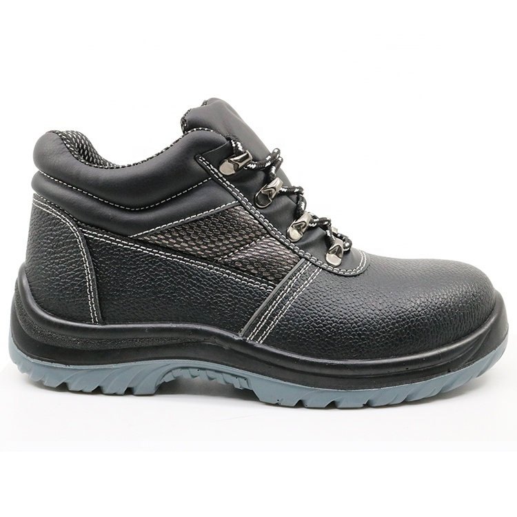 safety boots Black leather PU safety shoes men industrial work industrial mining labor safety shoes steel toe