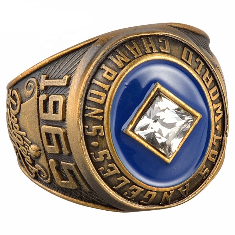 High Quality Championship Rings Baseball Softball Hockey Team Logo Shiny Silver Copper Gold Plated Custom Printing Champion Ring