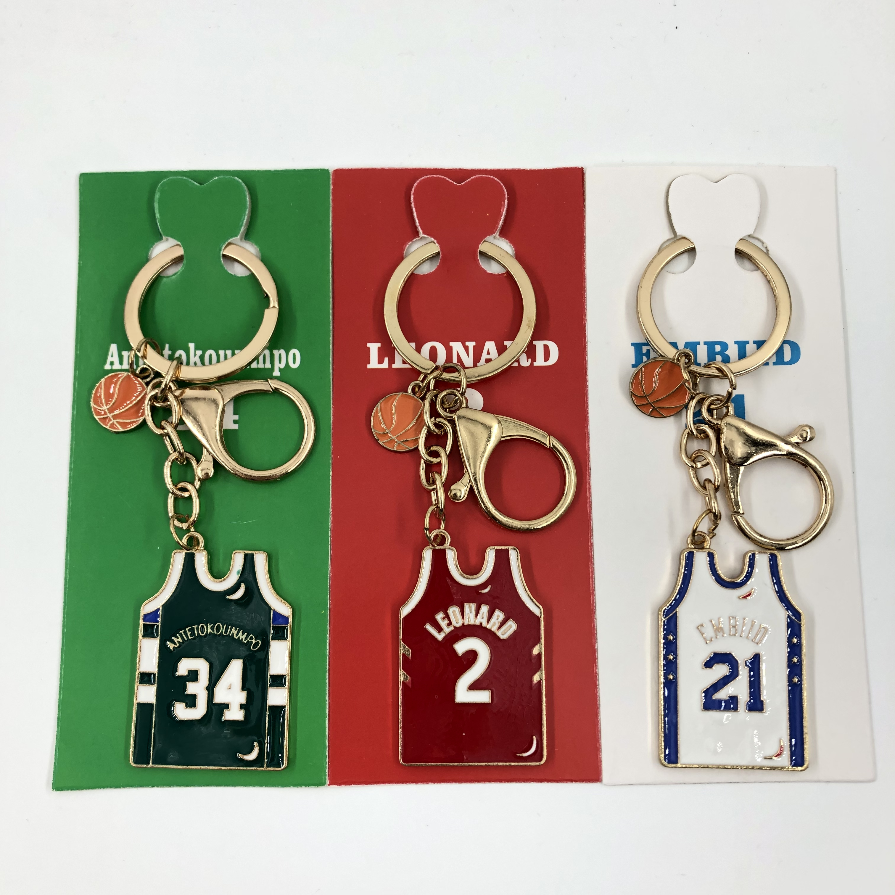 High Quality Custom Sports Physical Promotion Gift Metal Basketball Game Number 24 Basketball Star Jersey Vest Shape Keychain