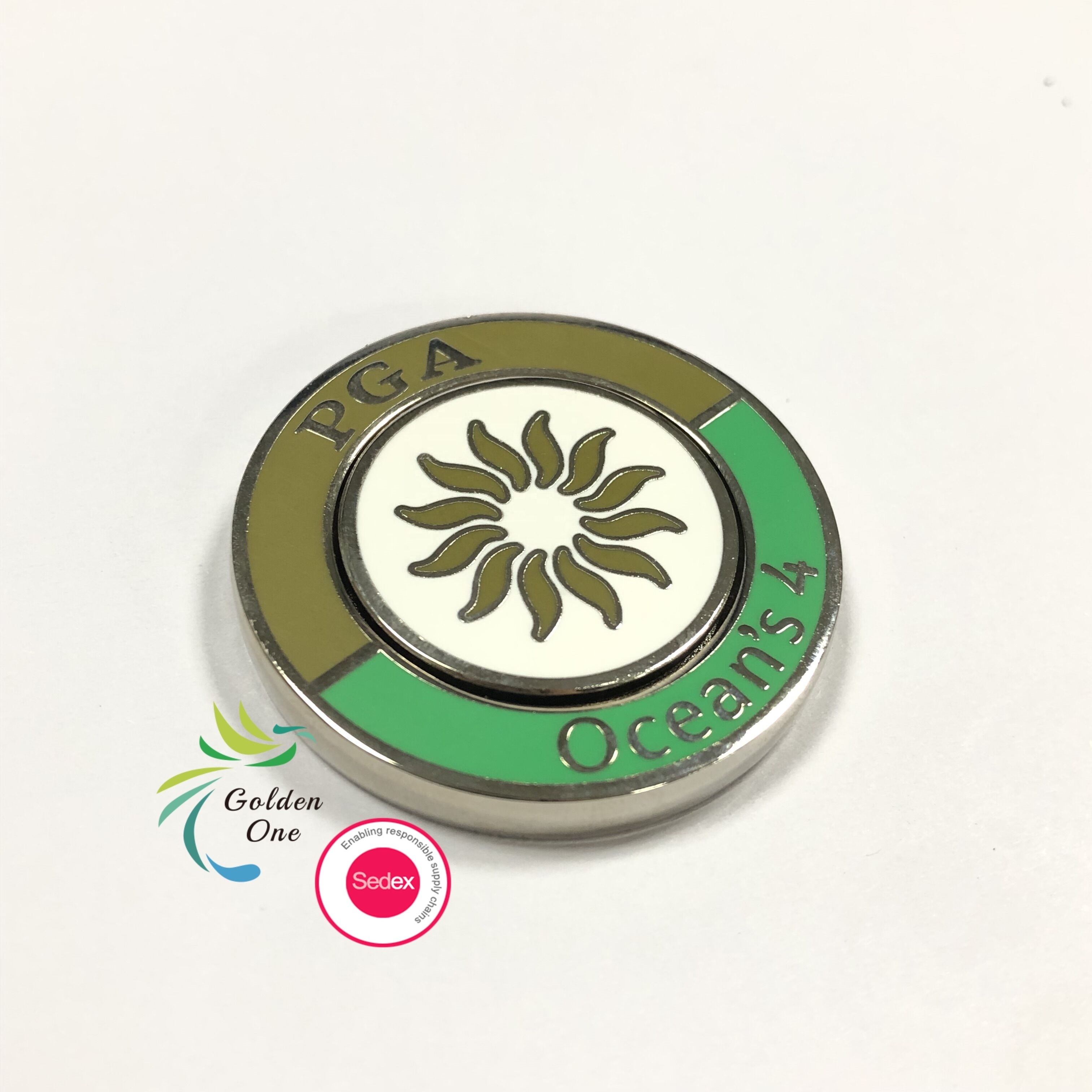 Personalized Custom Logo Metal Soft Enamel Golf Ball Marker Poker Chips Magnetic Hat Clip For Golf Accessories Promotional