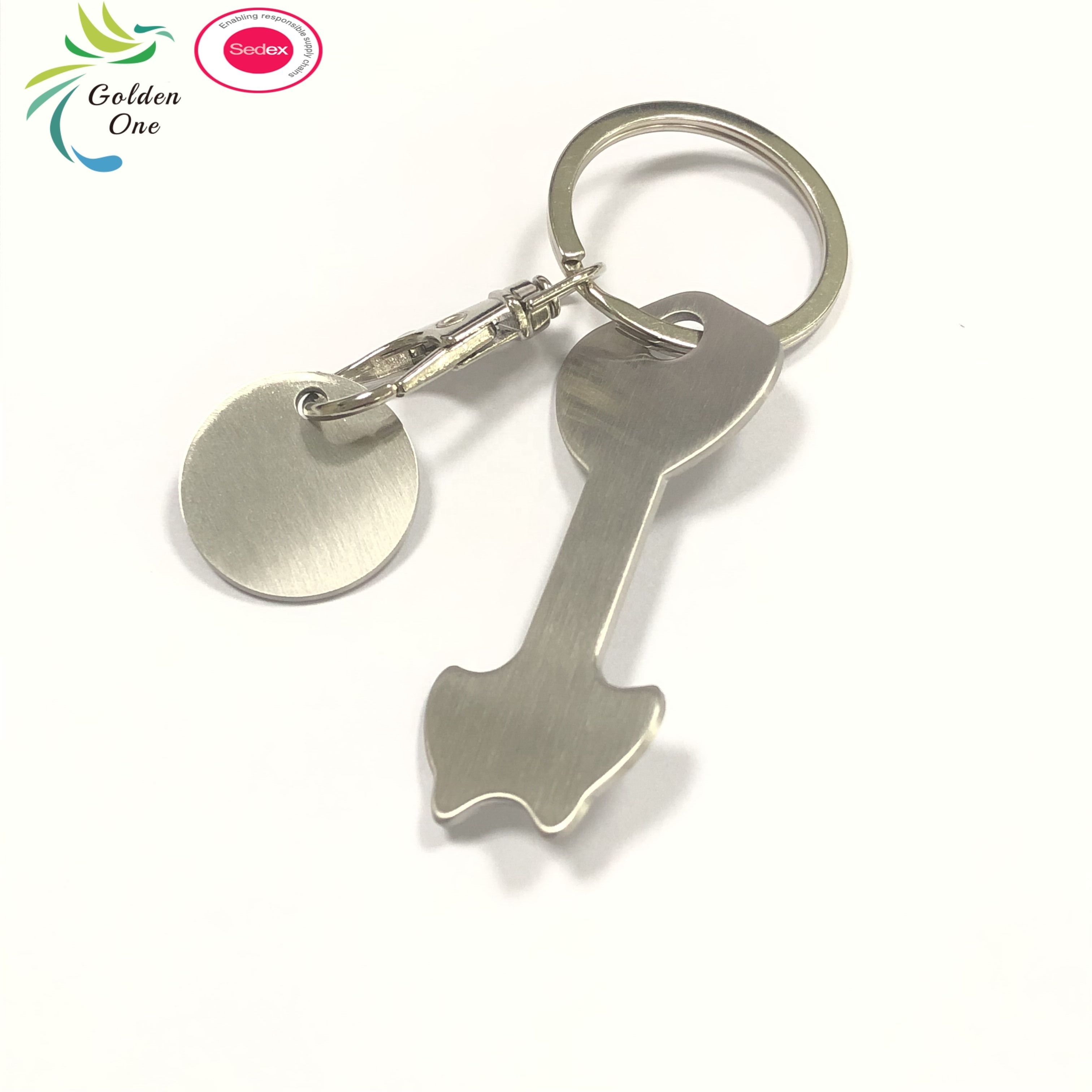 Multifunctional Coin Holder Keychain Shopping Trolley Tokens Shopping Cart Accessories Tool Key Ring