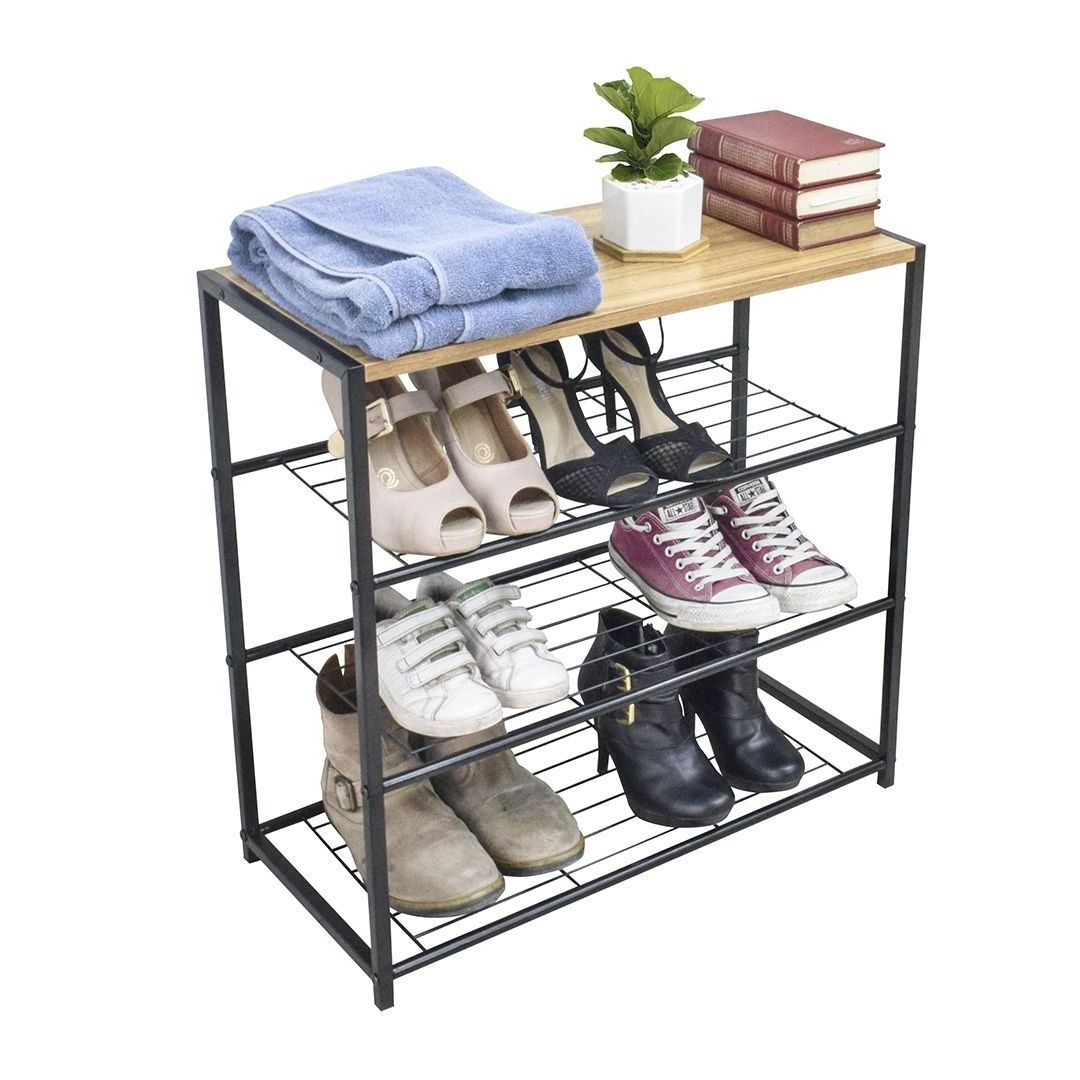 3-tier modern shoes shelf rack bracket for sale wooden metal shoe racks design door cabinet storage organizer for home entryway