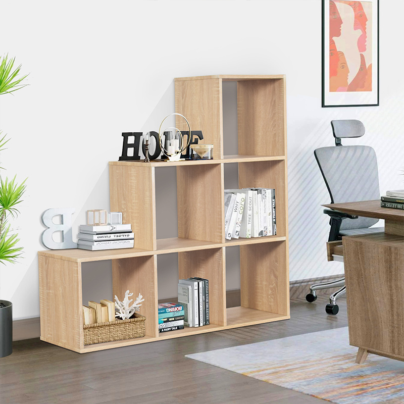 Furniture solid wood kitchen storage cabinet wood bookcase cabinet bookshelves open organizer storage cabinet