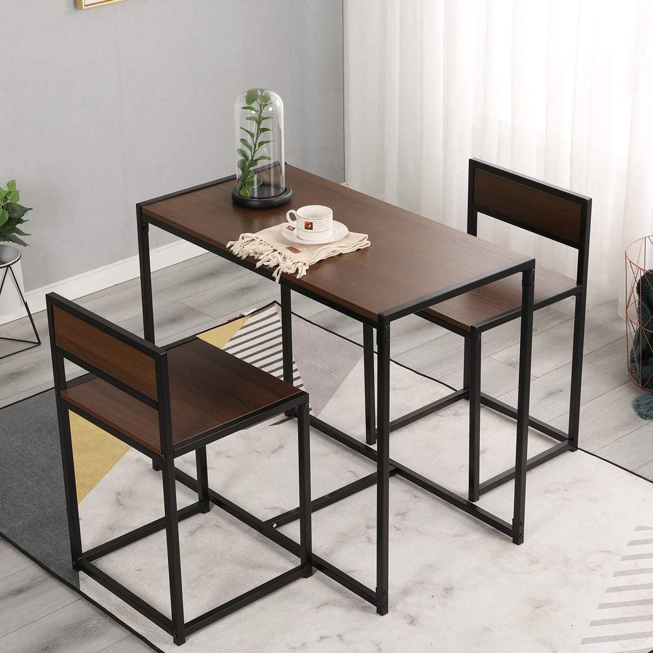 Nesting Style Space saving kitchen table&chairs set of 2 dining table sets for dining room dinette breakfast nook small space