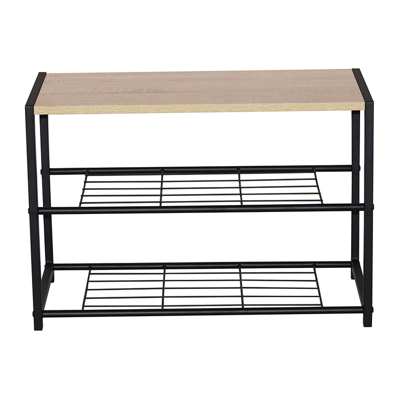 Hot Sale Wooden Shoe Racks Storage Cabinet Home 2 Layer Metal Shoe Rack Bench Living Room Shelf Shoe Display Rack for Sale