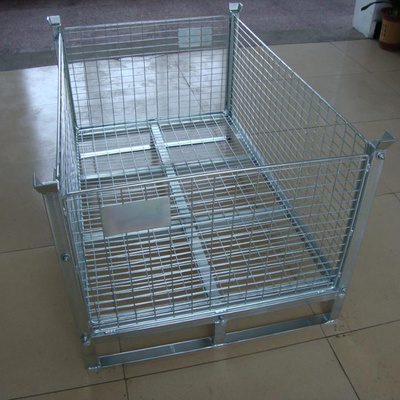 Large Capacity Steel Wire Cages Folding Wire Mesh Cage Wire Pallet Stillage