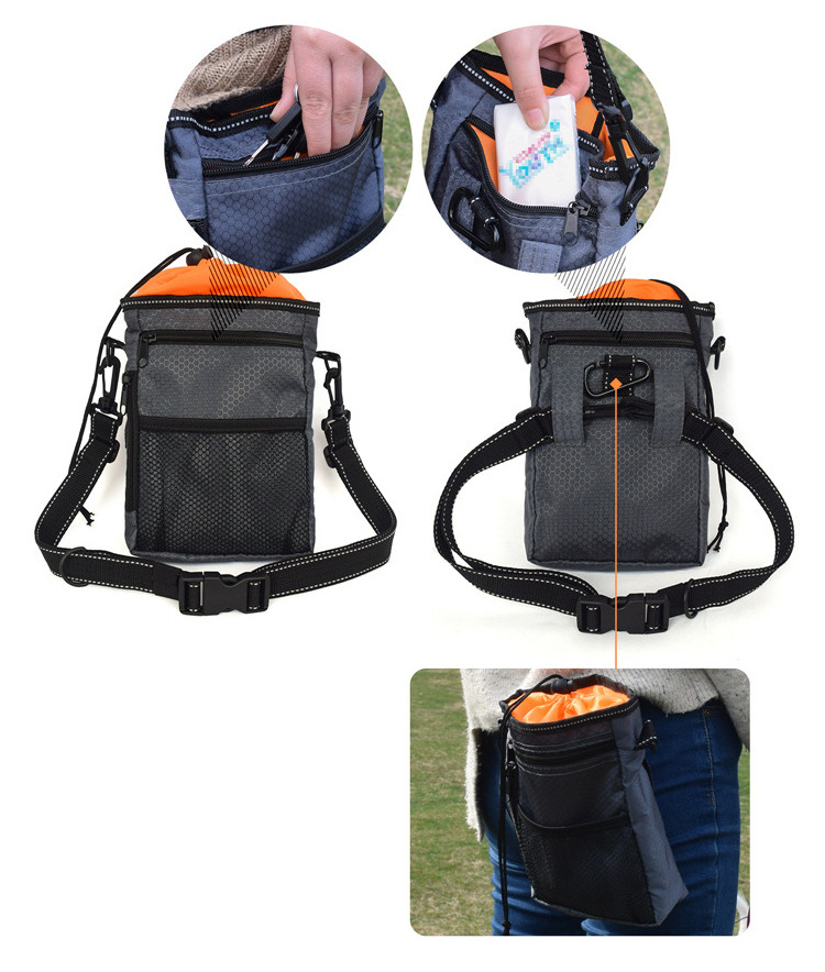 2024 Manufacturers hot selling portable pet snack backpack dog walking snack bag training bag dog food bag