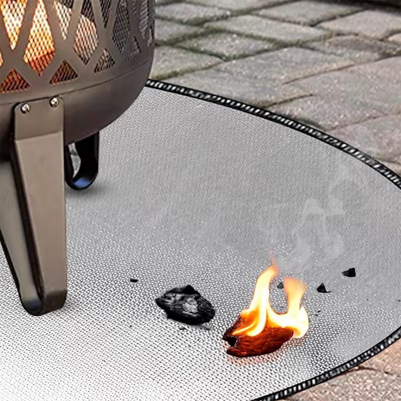 20 24 28 30 32 36 38 40 Inches Fireproof Outdoor Camping BBQ Fire Pit Lawn Mat Fire Blanket Gas Fire Pit Mat