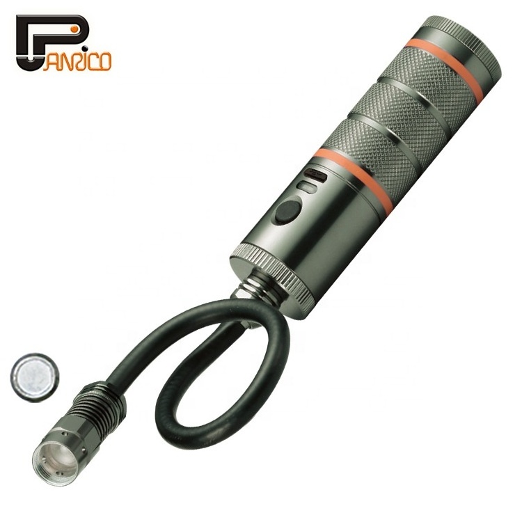 Aluminum Pick up LED Torch Flashlight Finder Tool Rechargeable Flexible Magnetic Flashlight