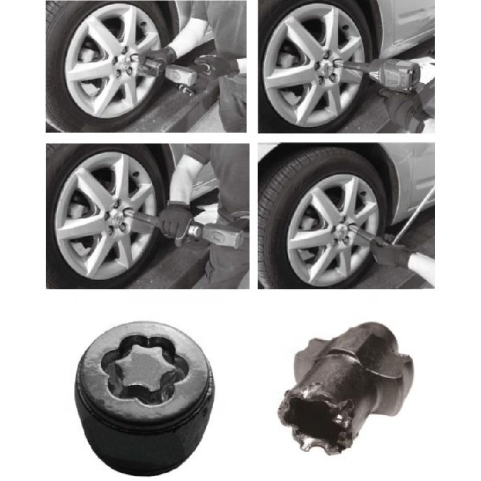 Universal Locking Wheel Nut Removal Kit of Auto Repair Tool