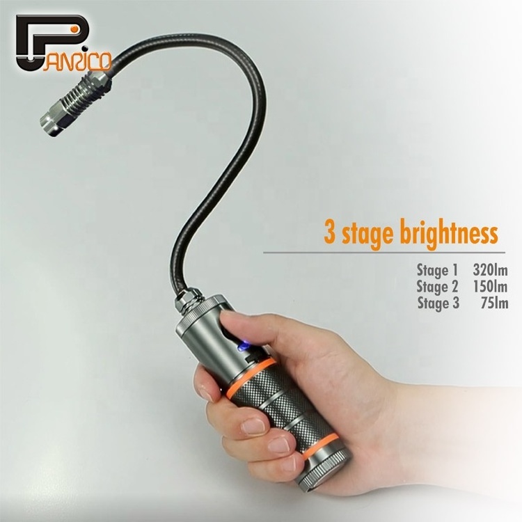 Aluminum Pick up LED Torch Flashlight Finder Tool Rechargeable Flexible Magnetic Flashlight