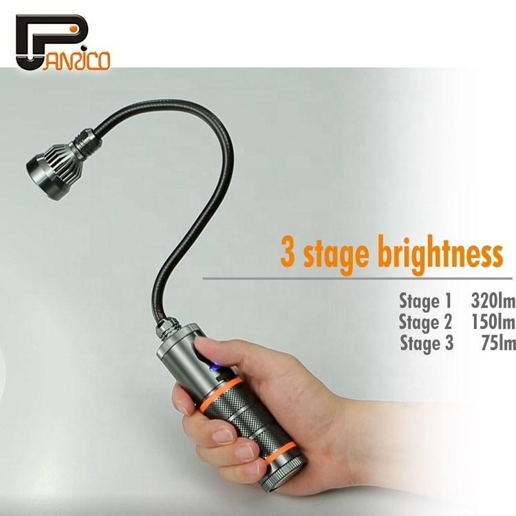 3W Rechargeable Flexible Magnetic LED Torch Flashlight Portable Car Repair Light