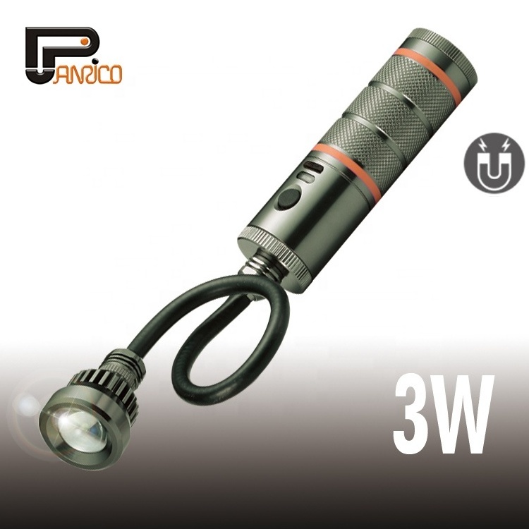 3W Rechargeable Flexible Magnetic LED Torch Flashlight Portable Car Repair Light