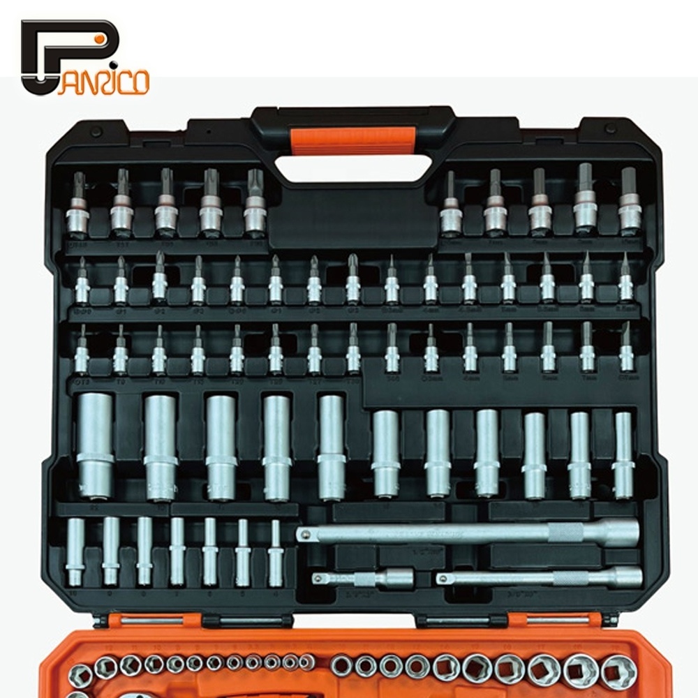 Industrial 155pcs 1/4 3/8 1/2  Drive Socket Set  Ratchet Wrench Tool Kit Auto Repair Bit Socket Set