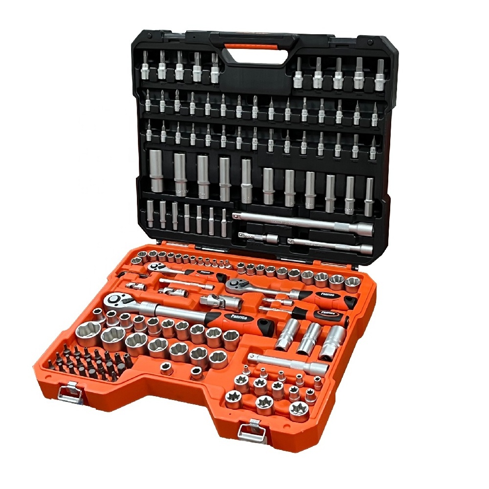 Industrial 155pcs 1/4 3/8 1/2  Drive Socket Set  Ratchet Wrench Tool Kit Auto Repair Bit Socket Set