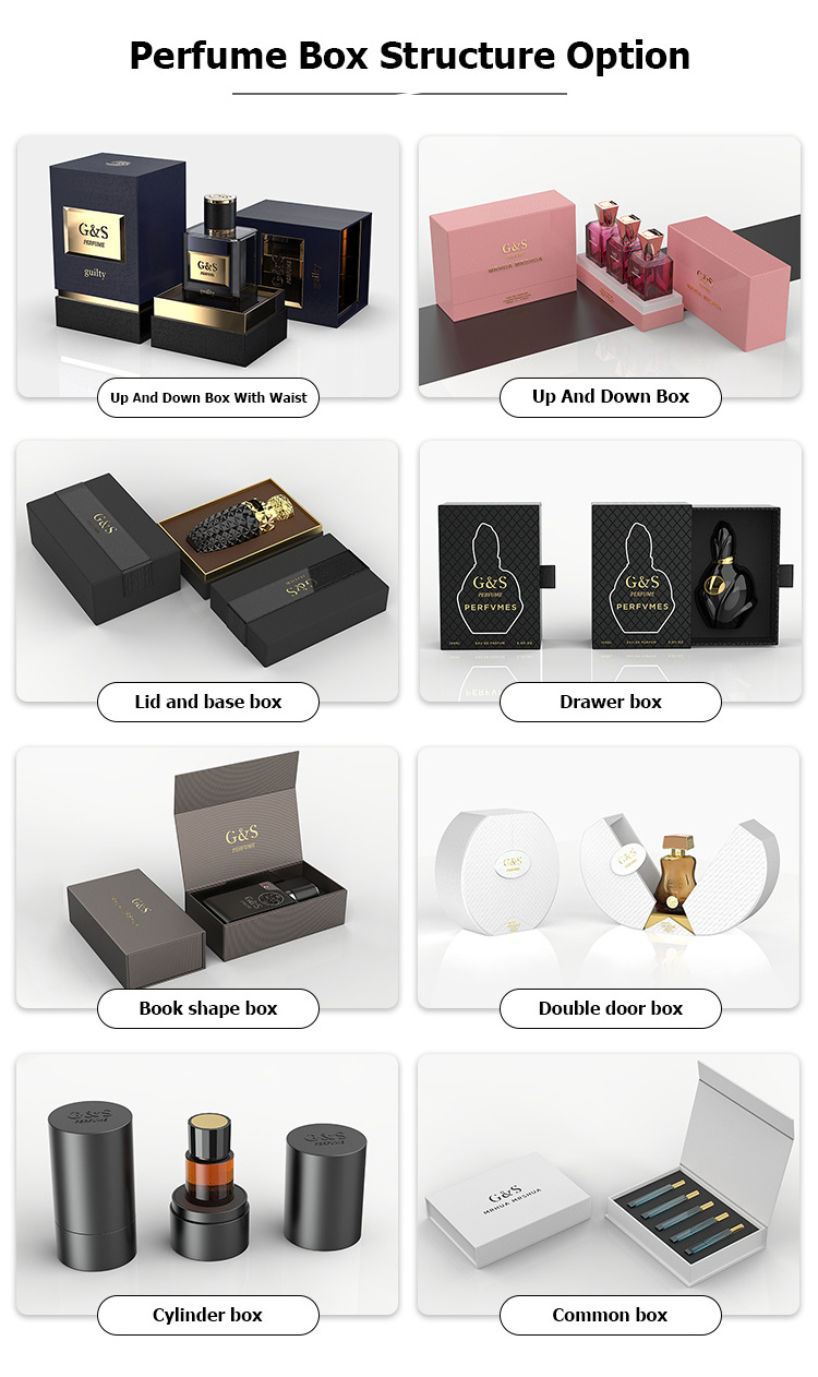 Custom Perfume Packaging 30ml 50ml 100ml Luxury Refillable black Empty Perfume Glass Bottle With Box