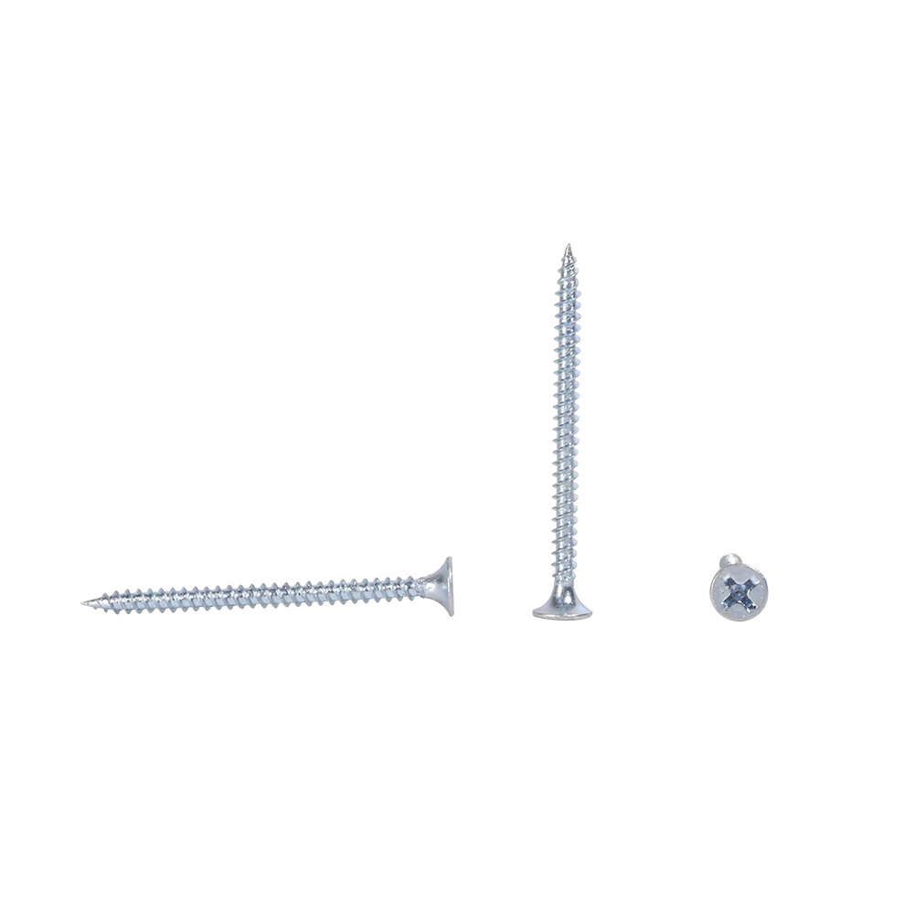 Good Quality Different Size Building Construction Steel White Zinc Twisted Shank Bugle Head Screws Drywall