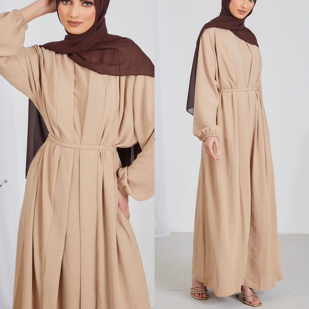 islam clothing manufacturer Custom 2024 new design eid luxury abaya women muslim dress dubai 2 Piece Abaya set