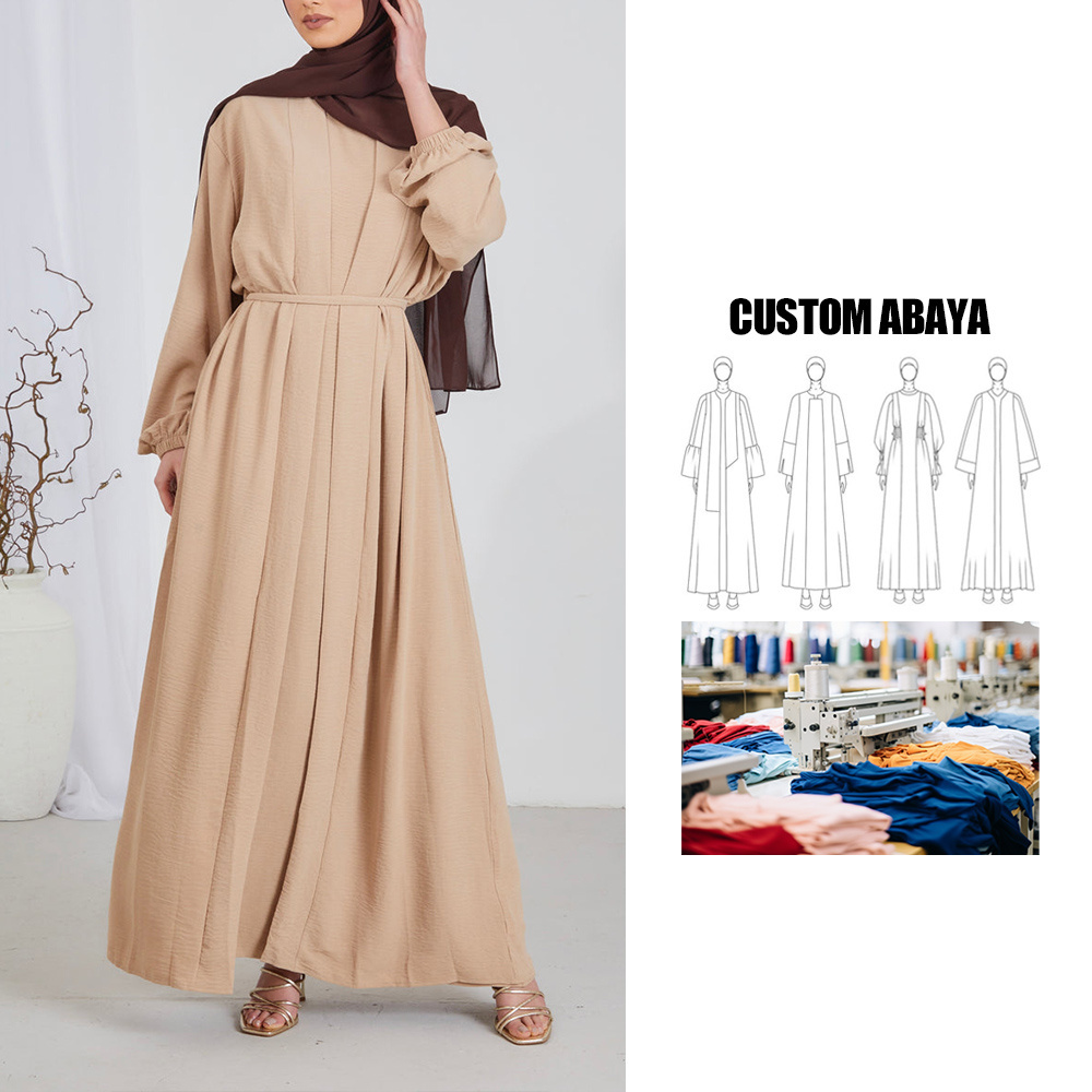 islam clothing manufacturer Custom 2024 new design eid luxury abaya women muslim dress dubai 2 Piece Abaya set