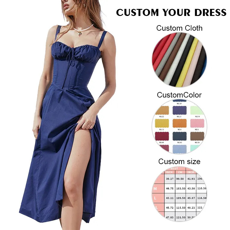 Fashion New Arrivals Elegant Formal Custom lady sexy maxi evening Dress For Women Clothing prom solid Bodycon Casual Dresses