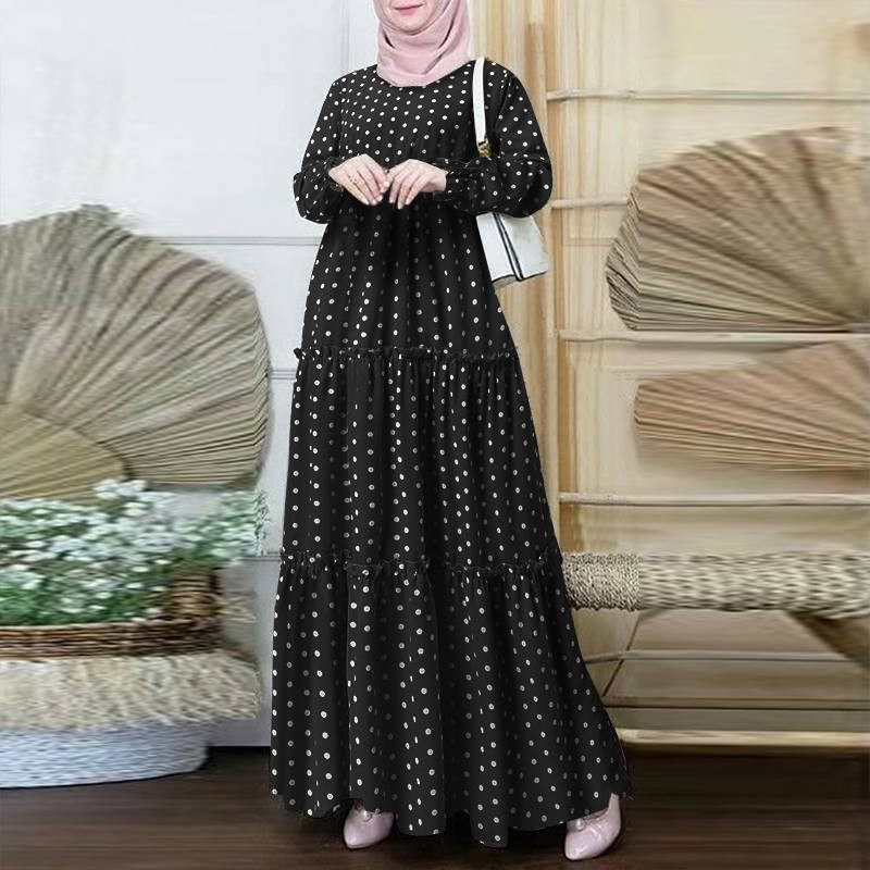 lady church design plain chiffon one size fits all muslim abaya plus size women's casual dresses