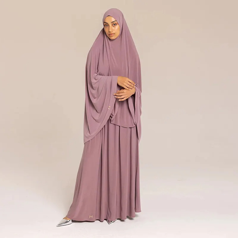 Factory Custom Dubai Traditional Muslim Clothing Women Essential Fashion Turkey Nida Niqab Jilbab Full Length Prayer Khimar