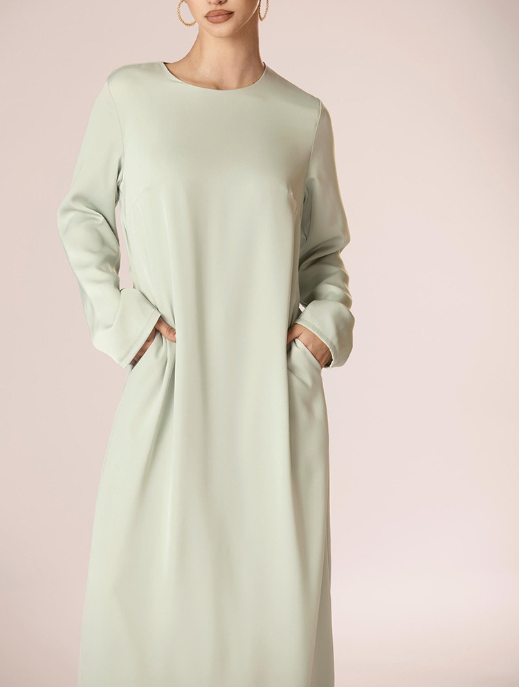 Flash Sale Green Night Robe Women Adults Maxi Dress Modest OEM Service Qatar Abaya Designs