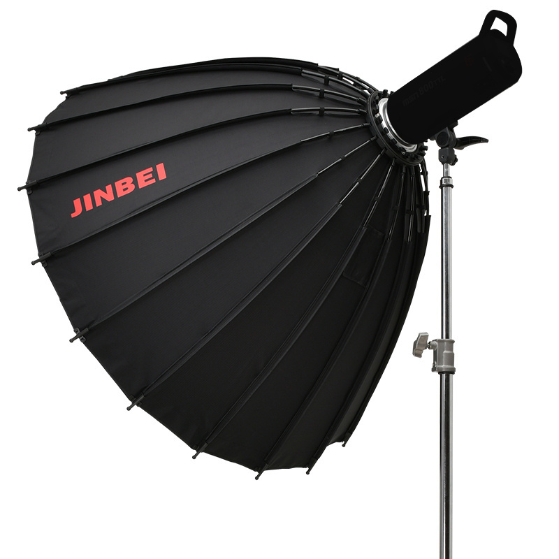 JINBEI 120cm Deep Reflective Parabolic Speedlite Soft box Photography Bowens Mount Umbrella Soft Box With Bag Diffuser Grid