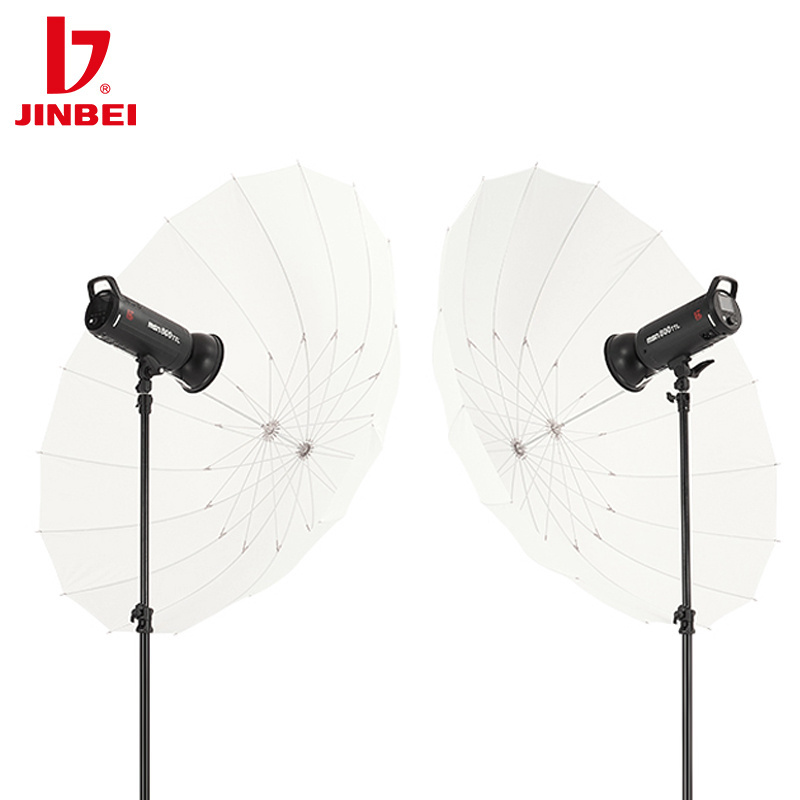 JINBEI 150cm White Photo Translucent Soft Photography Light Diffuser Umbrella for Studio Flash Strobe Lighting