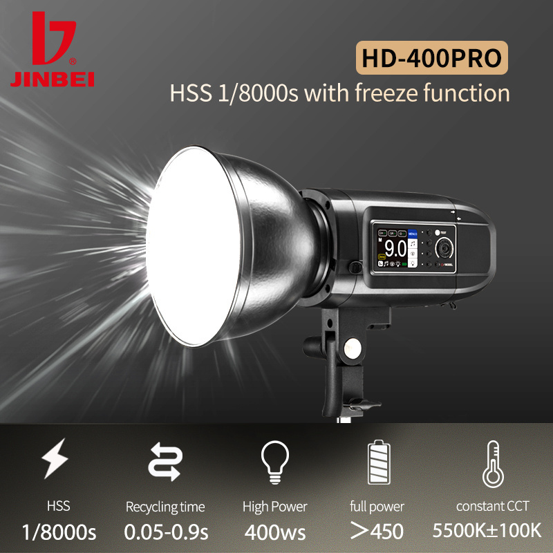 JINBEI HD400 Pro All-in-One Outdoor Flash Li-on Battery TTL HSS Camera Flash Light