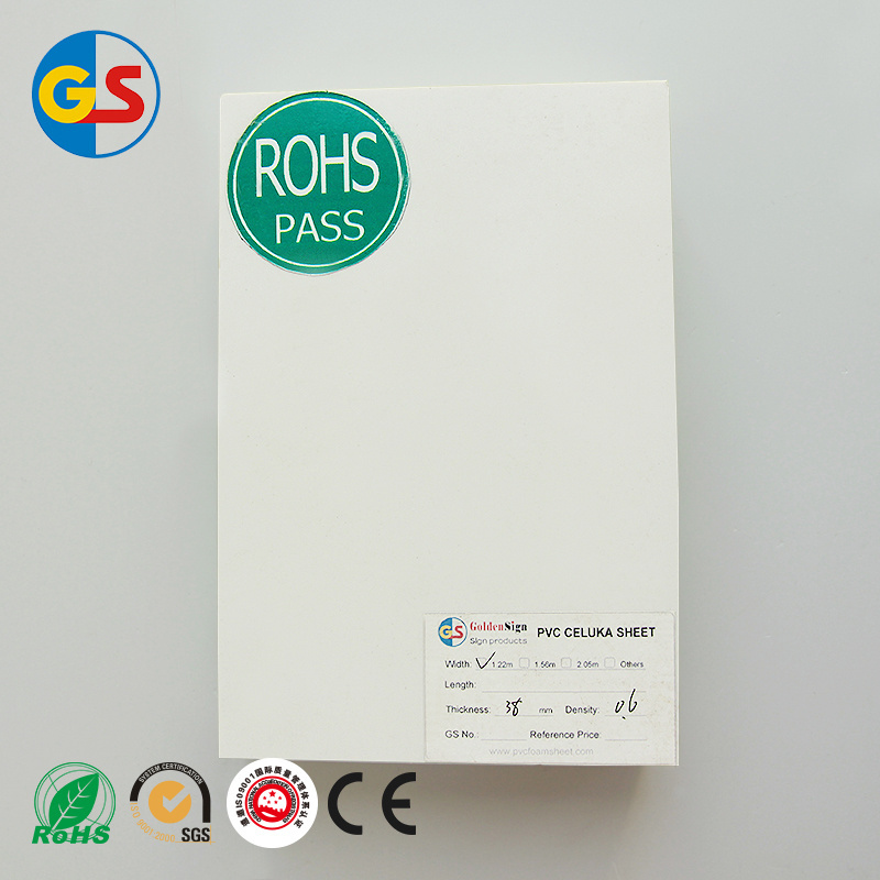 Goldensign hot sale 4*8 18mm pvc foam sheet with high density