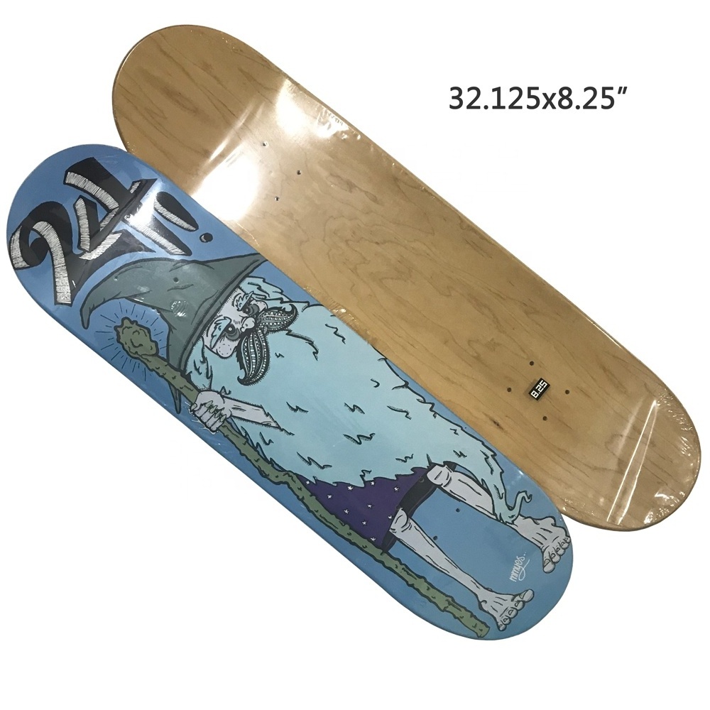 7 ply Canadian Maple Wood Cold Pressed Printing Skateboard Deck