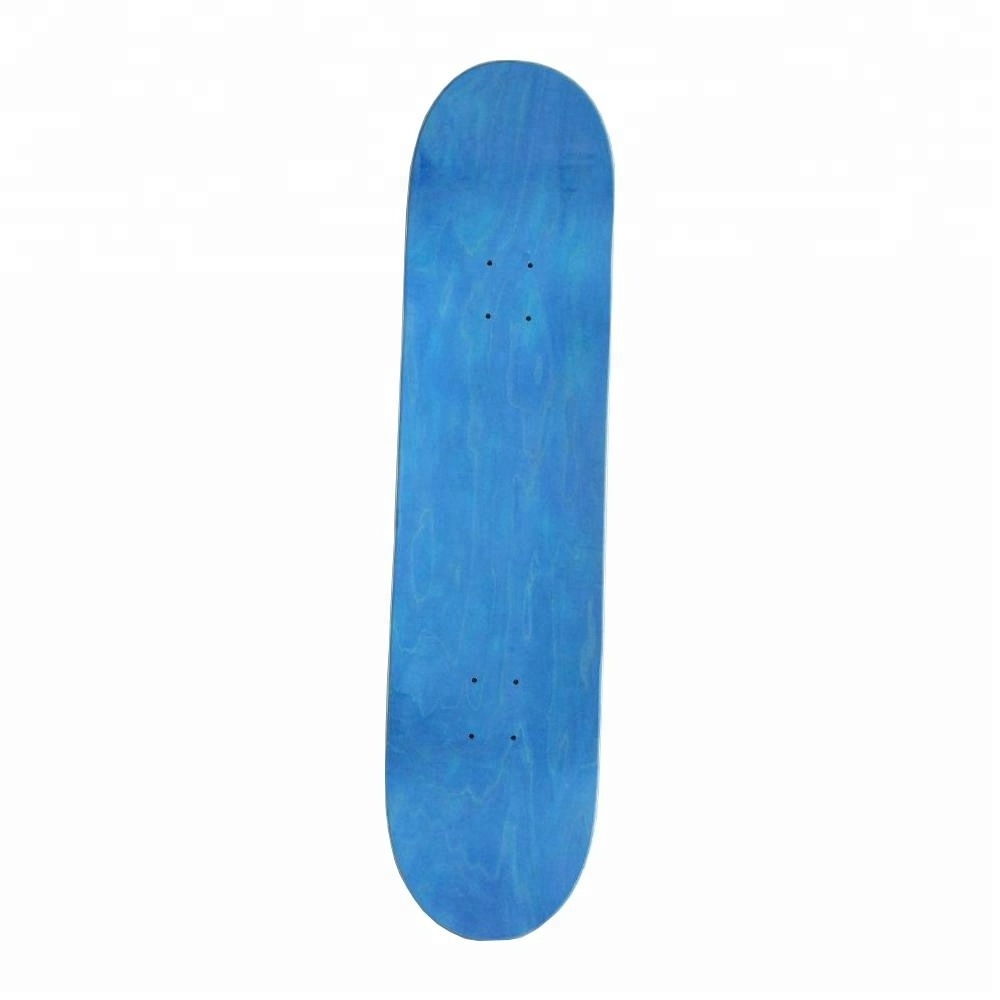 Blue Canadian Maple Wood Cold Pressed Skate Longboard Skateboard Deck