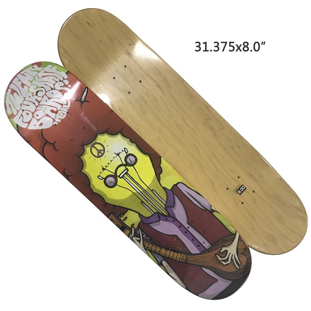 7 ply Canadian Maple Wood Cold Pressed Printing Skateboard Deck