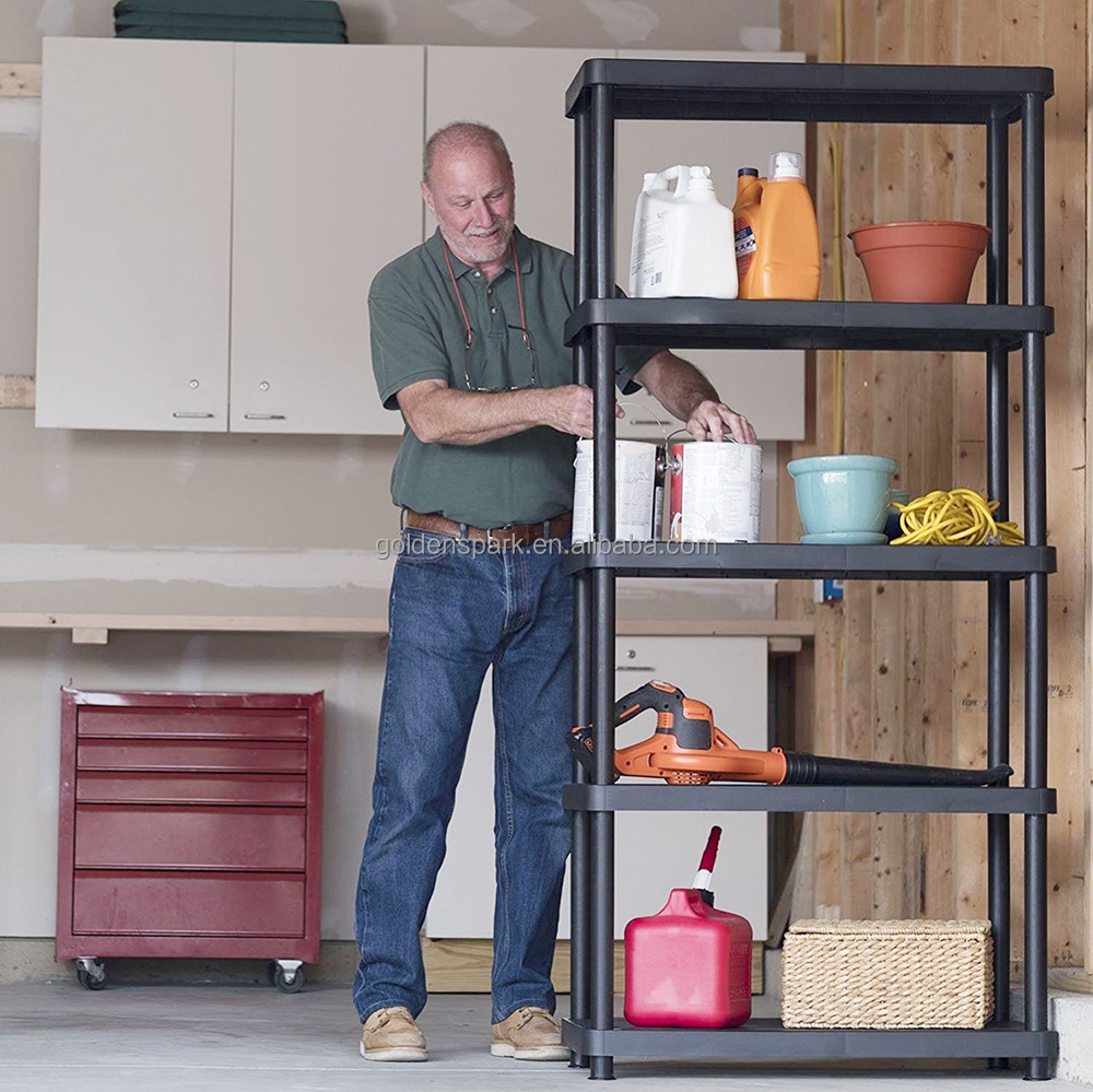 5 Tier Home Plastic Shelving Unit Storage Shelf Rack