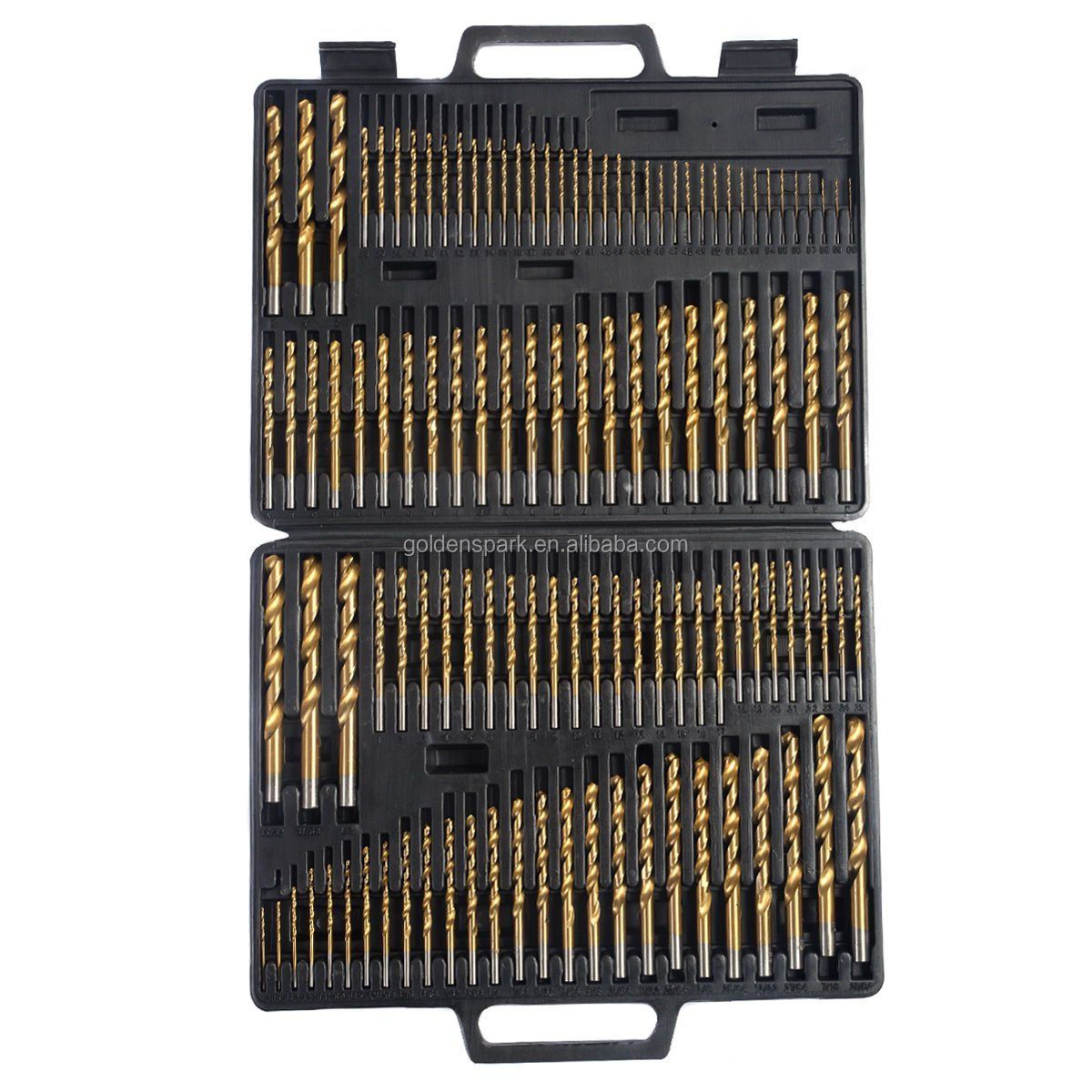 115pc HSS High Speed Steel Titanium Drill Bit Set Metal W/ Index Carry Case