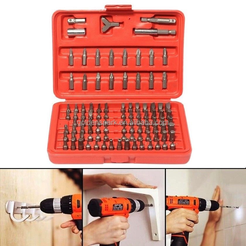 100Pc Chrome Vanadium Security Screwdriver Tamperproof Torx Hex Bit Set With Plastic Case