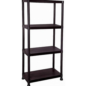 4 Tier Heavy Duty Black Plastic Garage Storage Shelving 60cm Wide Shelves Shed Shelf Unit Home Office Pantry Workshop Racking