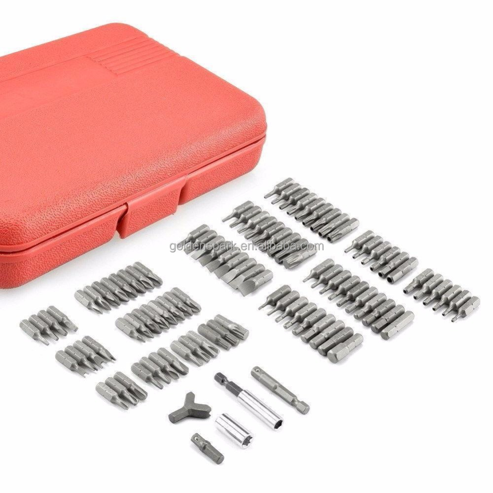 100Pc Chrome Vanadium Security Screwdriver Tamperproof Torx Hex Bit Set With Plastic Case