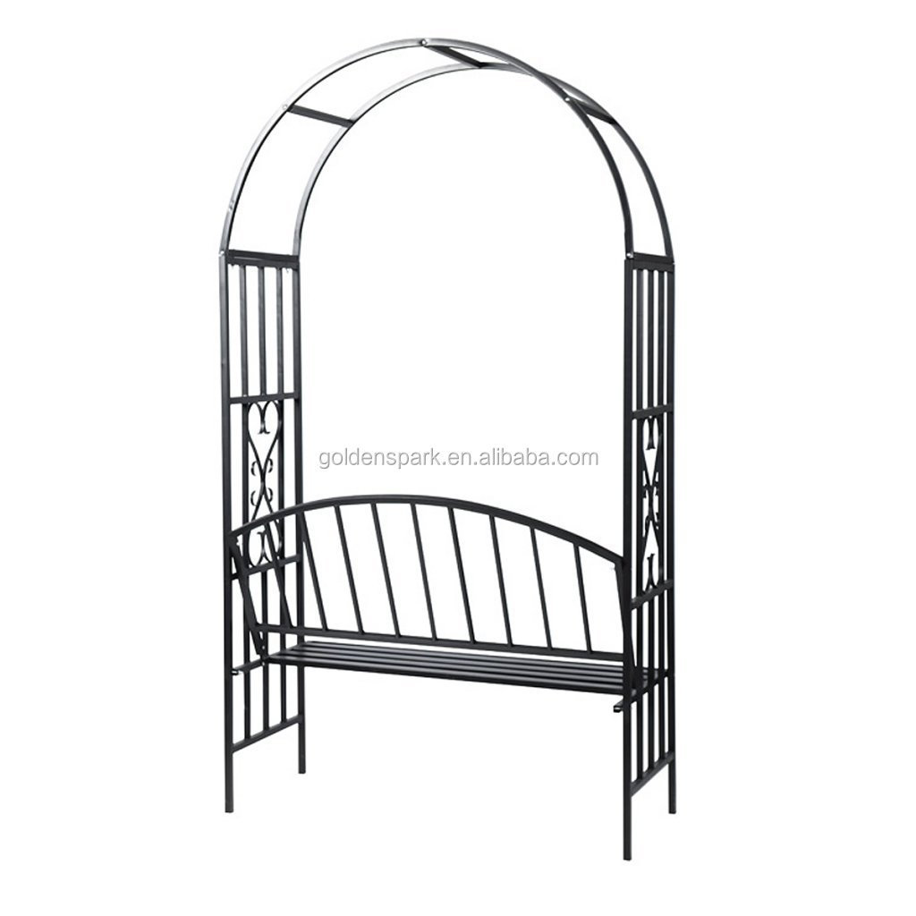 Rose Arch with Bench Garden Patio Arbour Pergola Plant Climbing Support