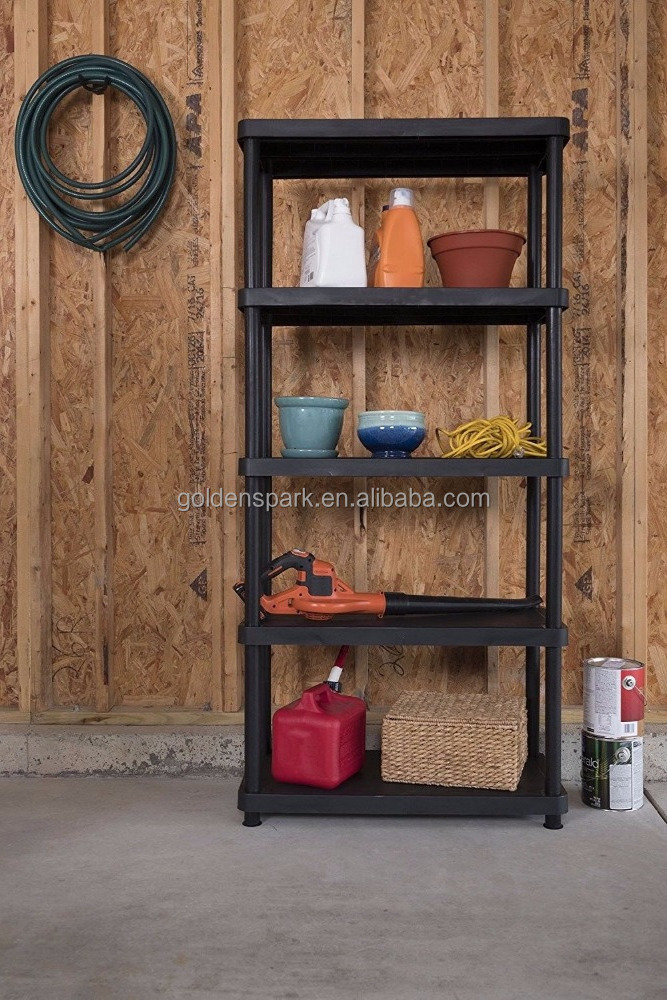 5 Tier Home Plastic Shelving Unit Storage Shelf Rack