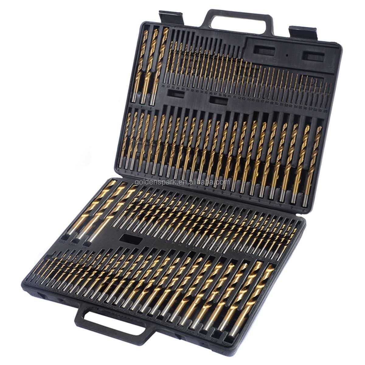 115pc HSS High Speed Steel Titanium Drill Bit Set Metal W/ Index Carry Case