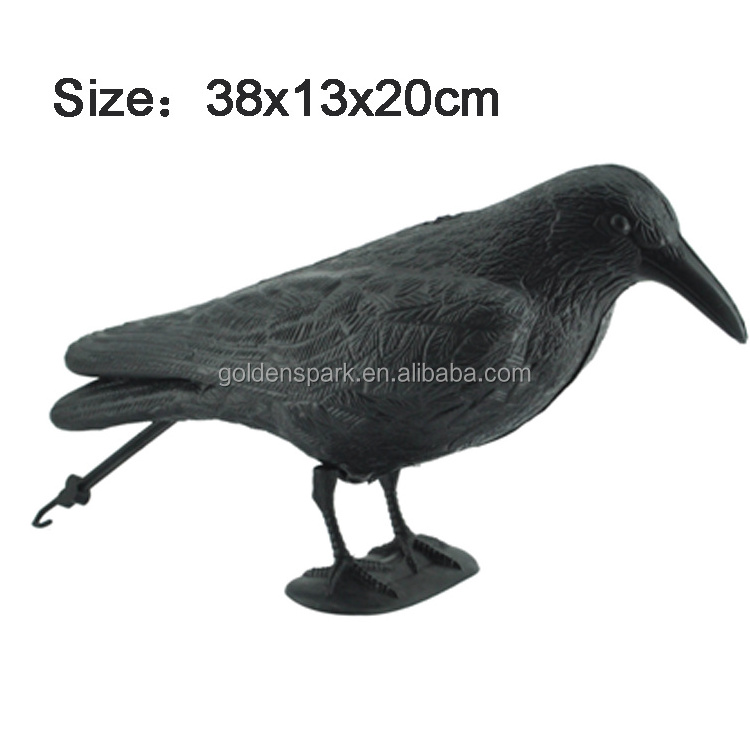 Halloween Decoration Spooky Crow With Base And Hook